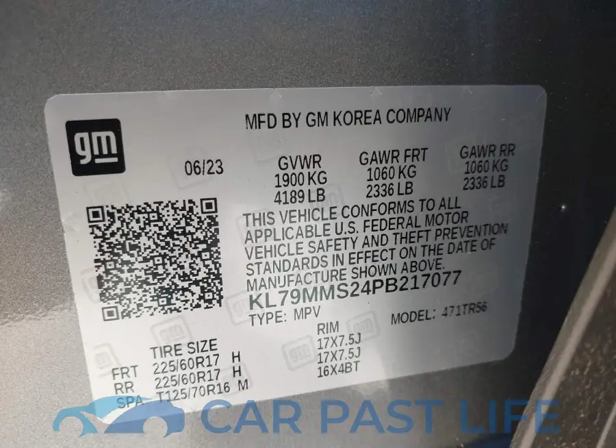 KL79MMS24PB217077# 9