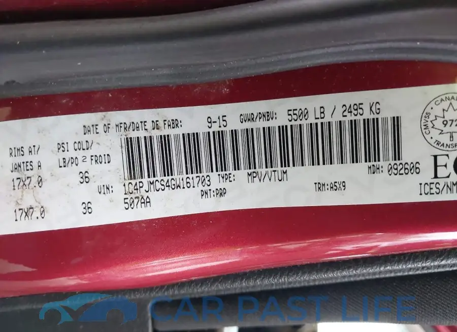 1C4PJMCS4GW161703# 9