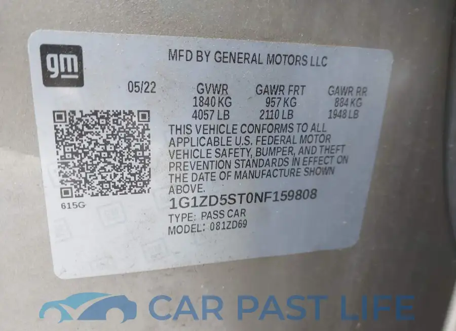 1G1ZD5ST0NF159808# 9
