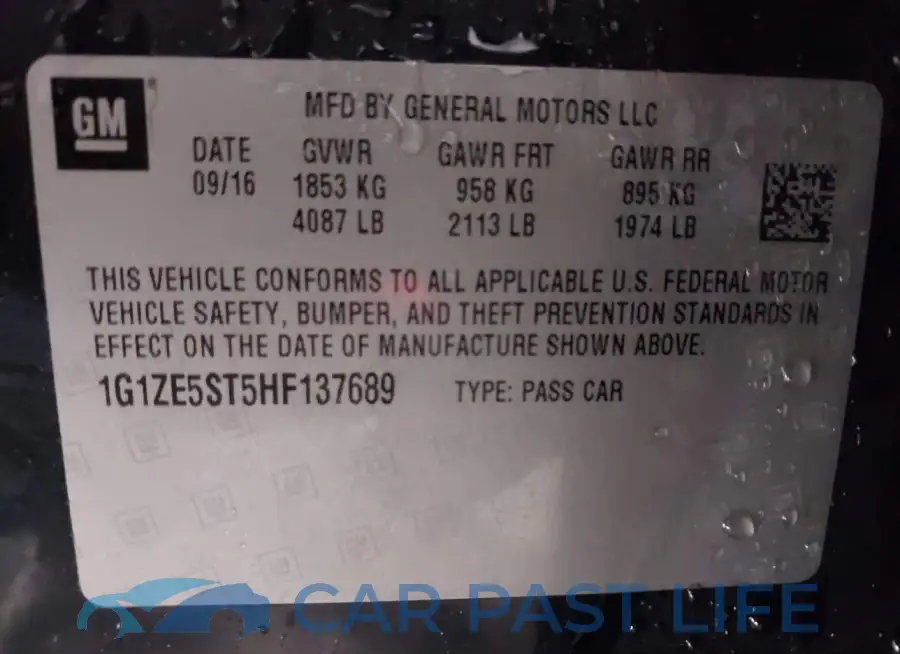 1G1ZE5ST5HF137689# 9