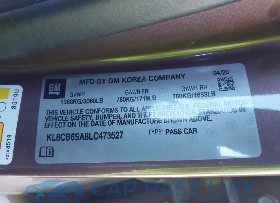 KL8CB6SA8LC473527# 9