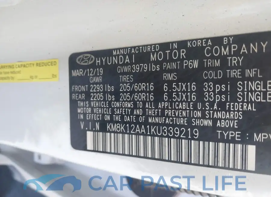 KM8K12AA1KU339219# 9