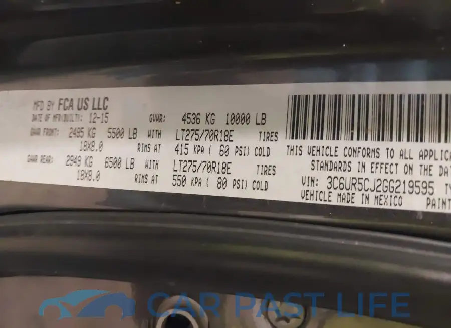 3C6UR5CJ2GG219595# 9