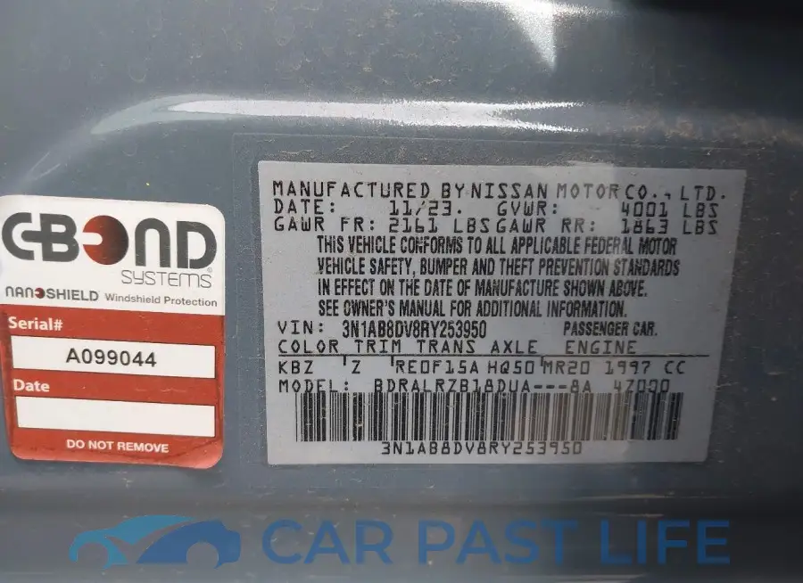 3N1AB8DV8RY253950# 9