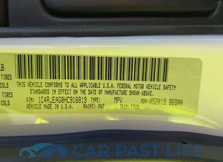 1C4RJEAG8HC916819# 9