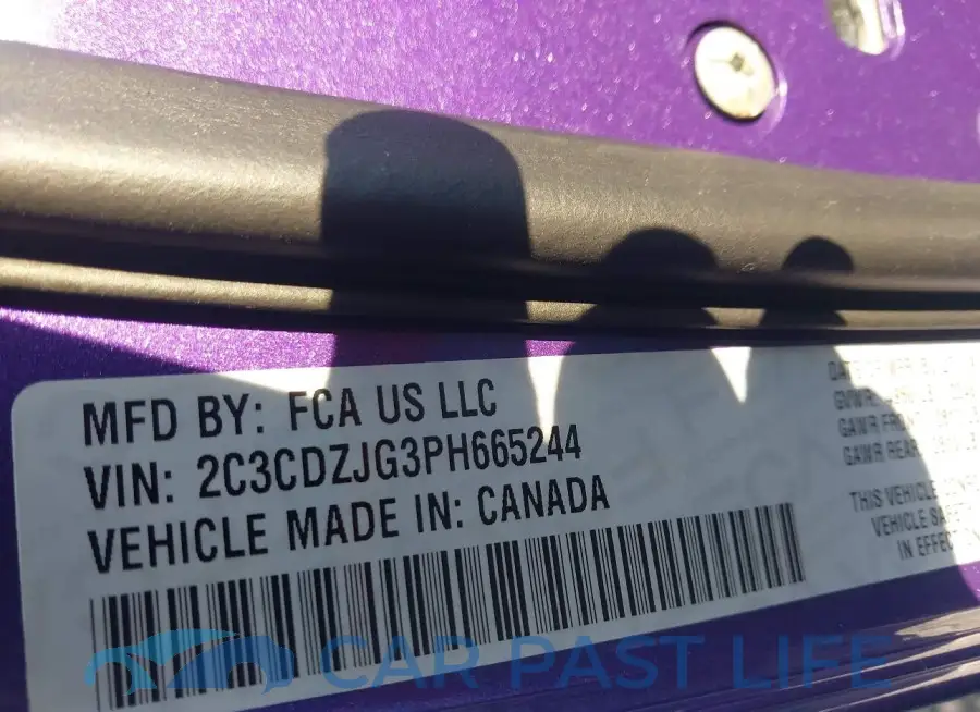 2C3CDZJG3PH665244# 9