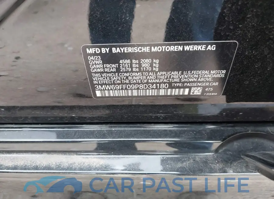 3MW69FF09P8D34180# 9