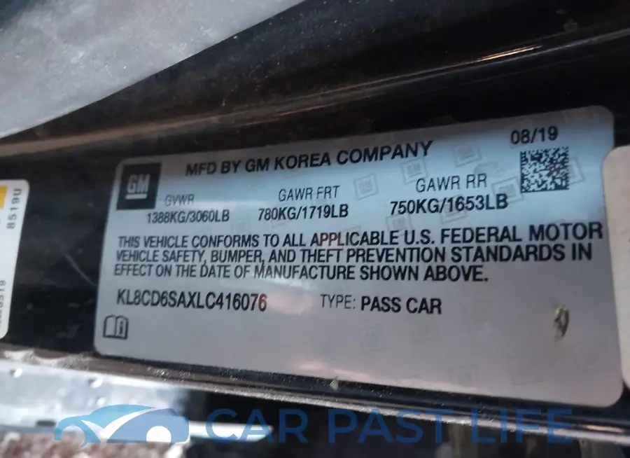 KL8CD6SAXLC416076# 9
