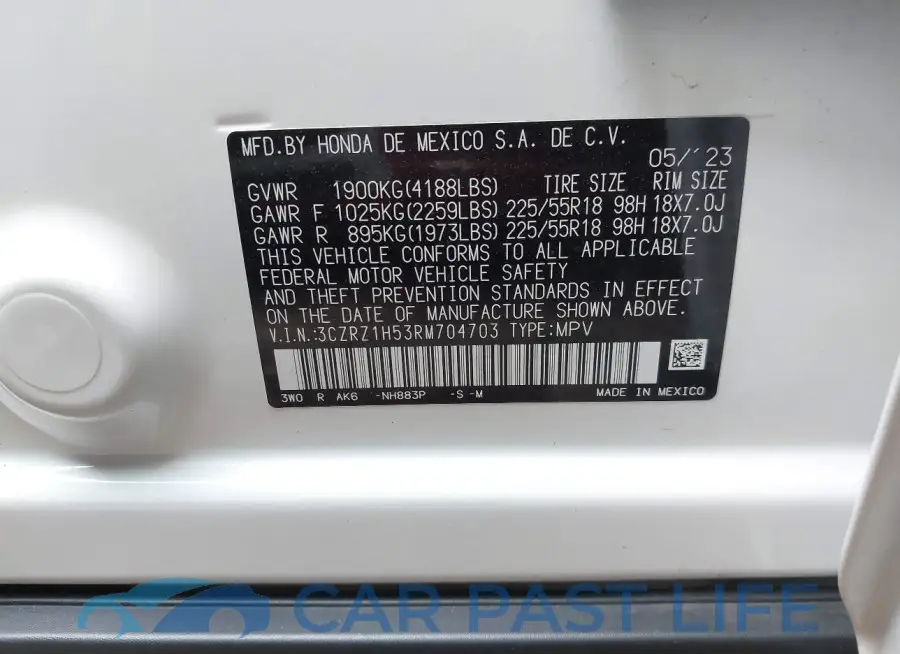 3CZRZ1H53RM704703# 9
