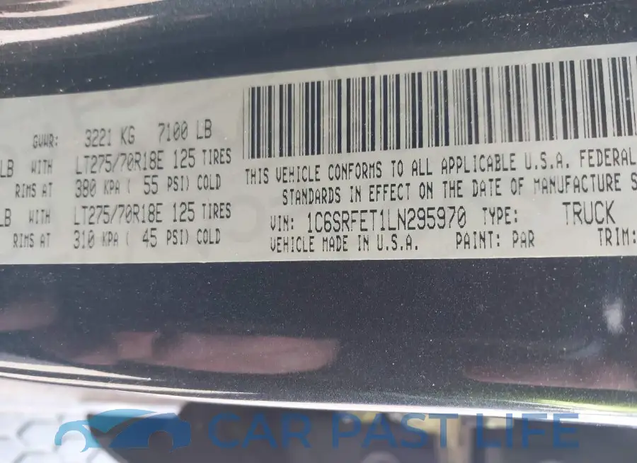 1C6SRFET1LN295970# 9