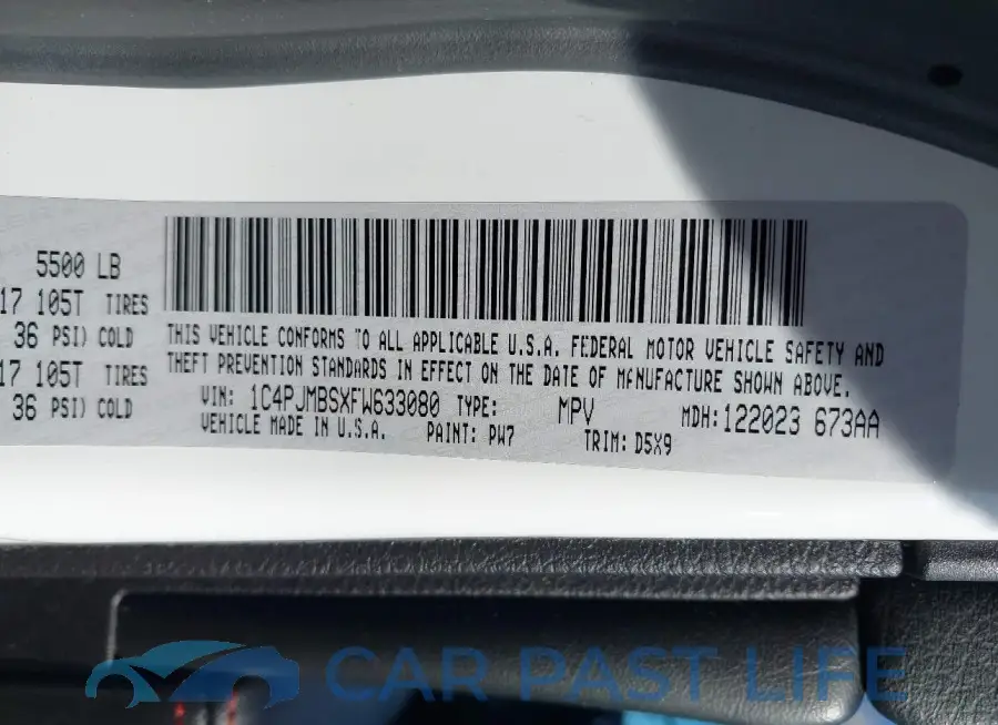 1C4PJMBSXFW633080# 9