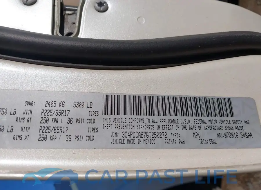 3C4PDCAB7GT250272# 9