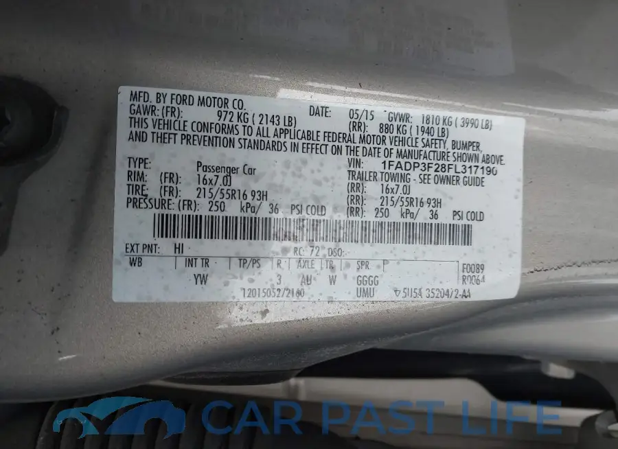 1FADP3F28FL317190# 9