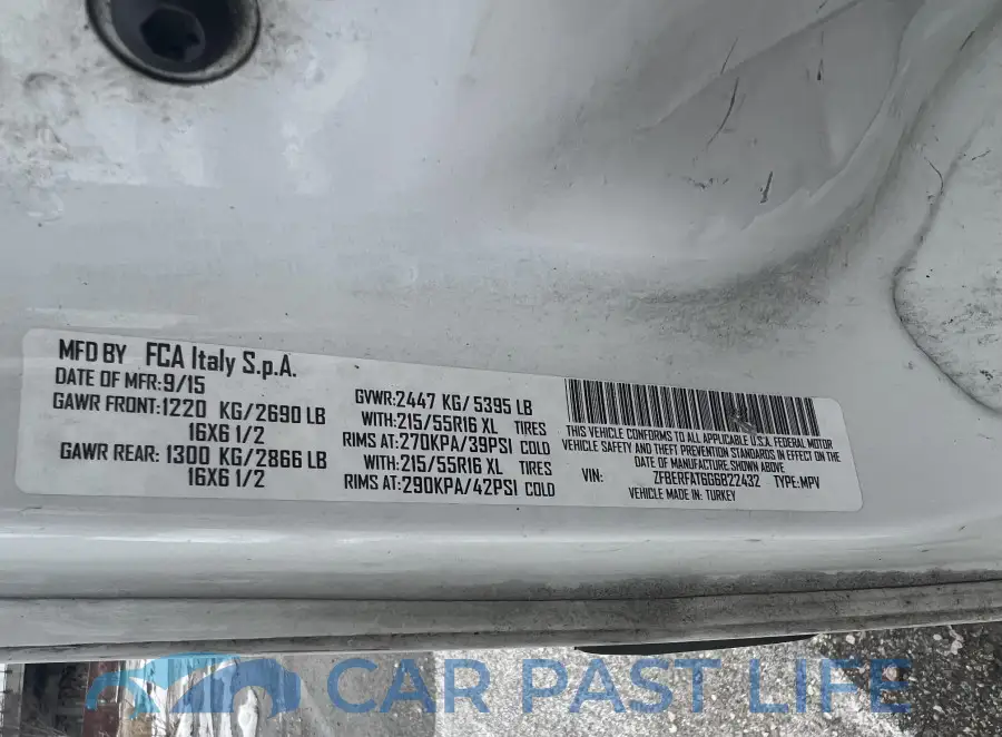 ZFBERFAT6G6822432# 8
