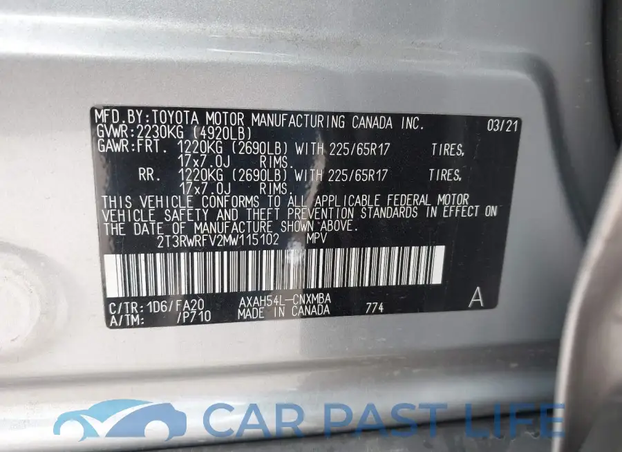 2T3RWRFV2MW115102# 9