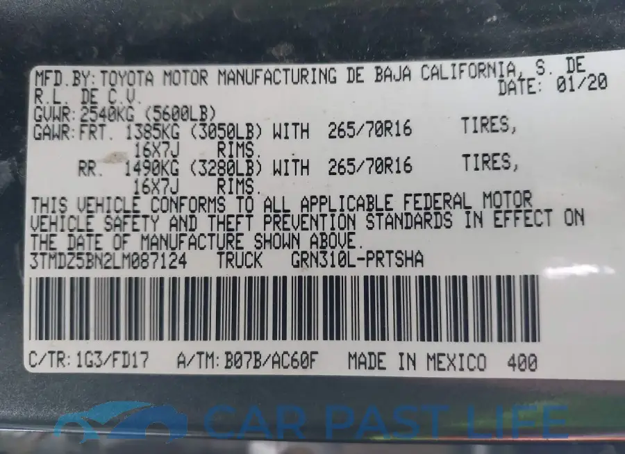 3TMDZ5BN2LM087124# 9