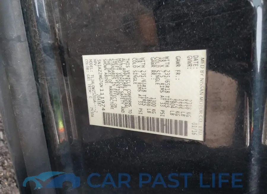 5N1AZ2MG7GN111974# 9