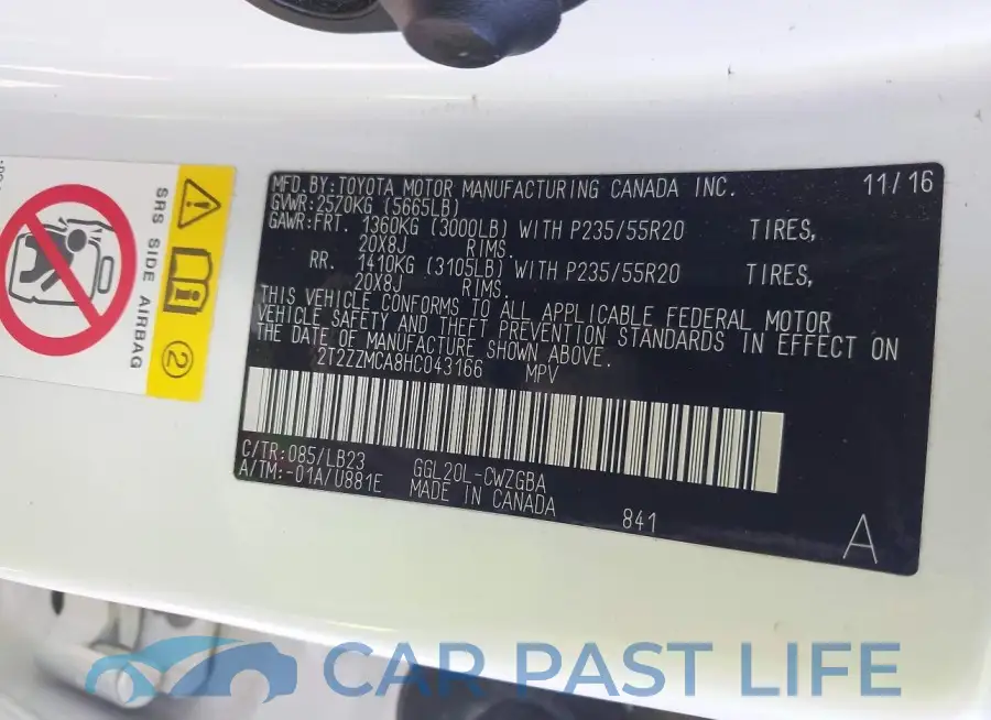 2T2ZZMCA8HC043166# 9