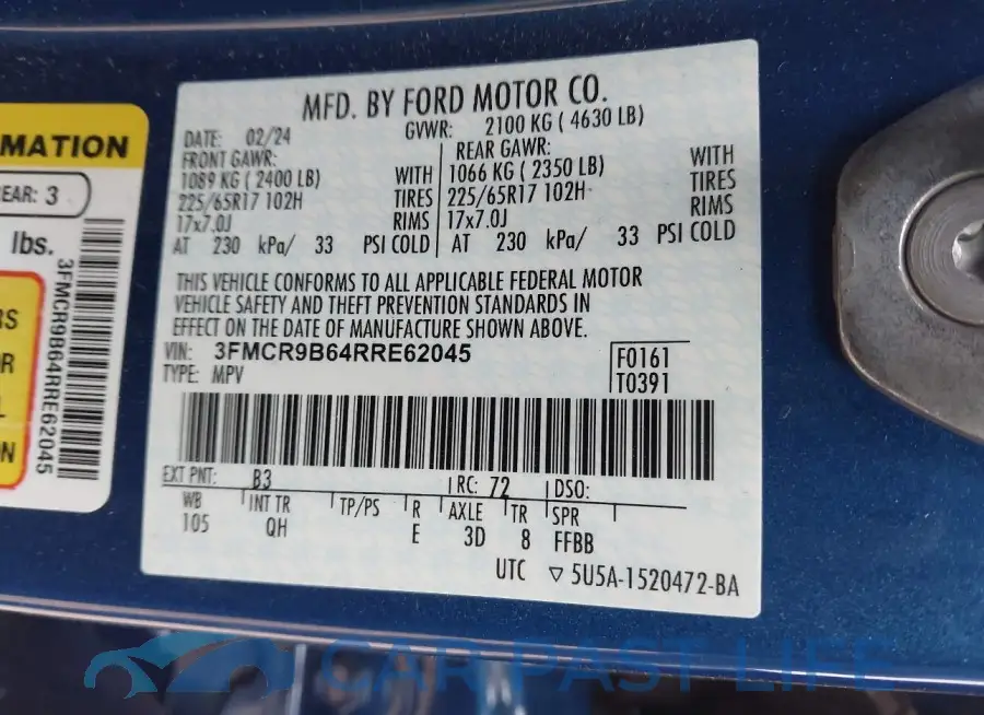 3FMCR9B64RRE62045# 9