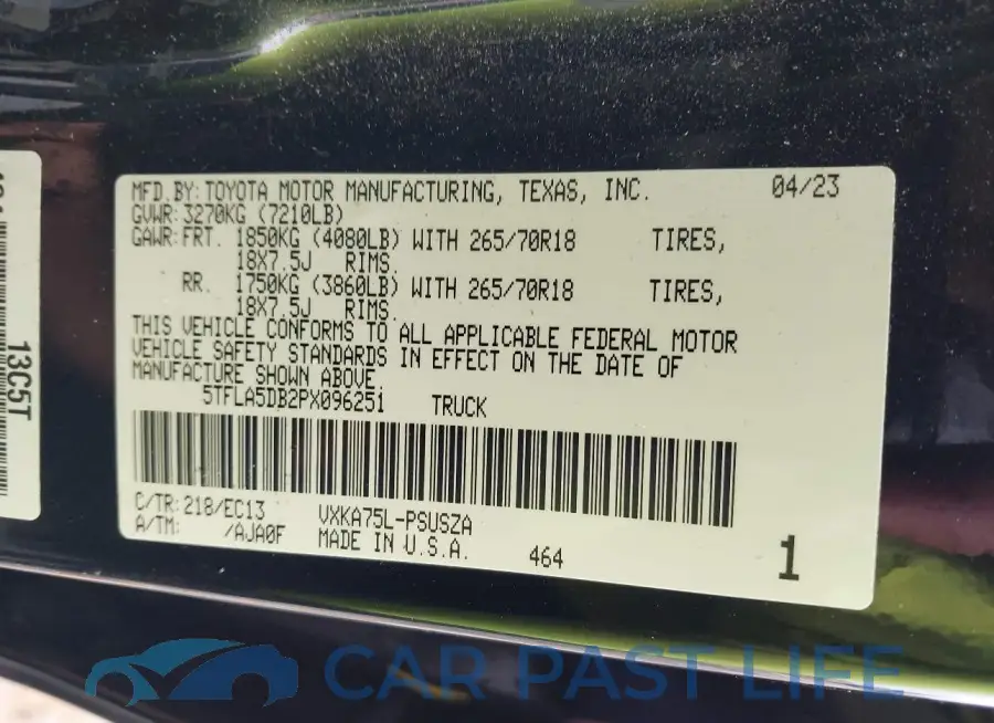 5TFLA5DB2PX096251# 9