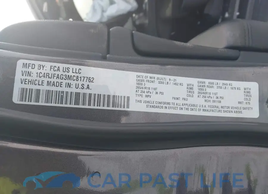 1C4RJFAG3MC817762# 9