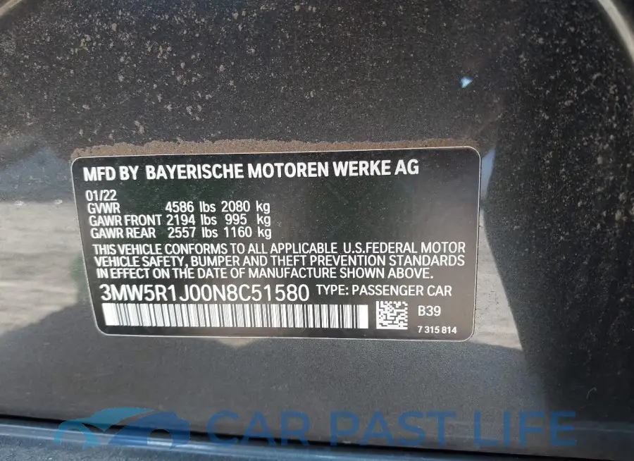 3MW5R1J00N8C51580# 9