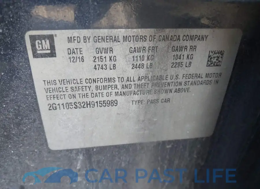 2G1105S32H9155989# 9