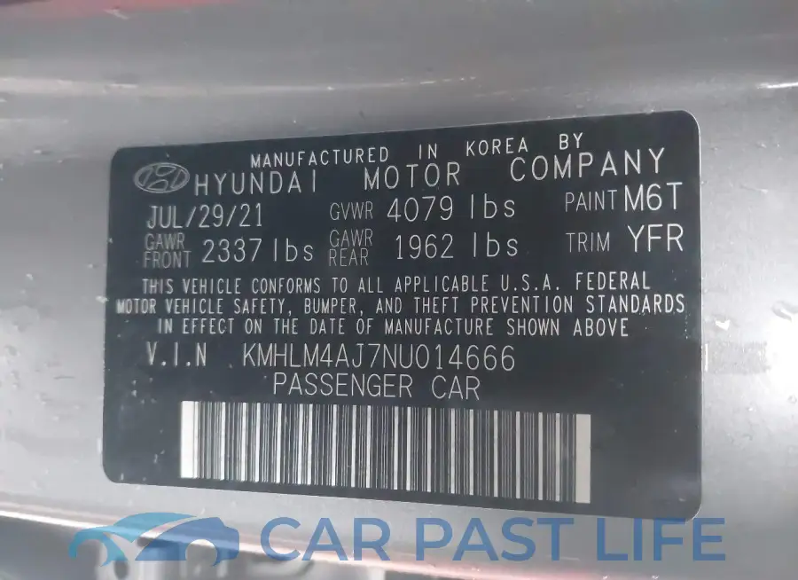 KMHLM4AJ7NU014666# 9