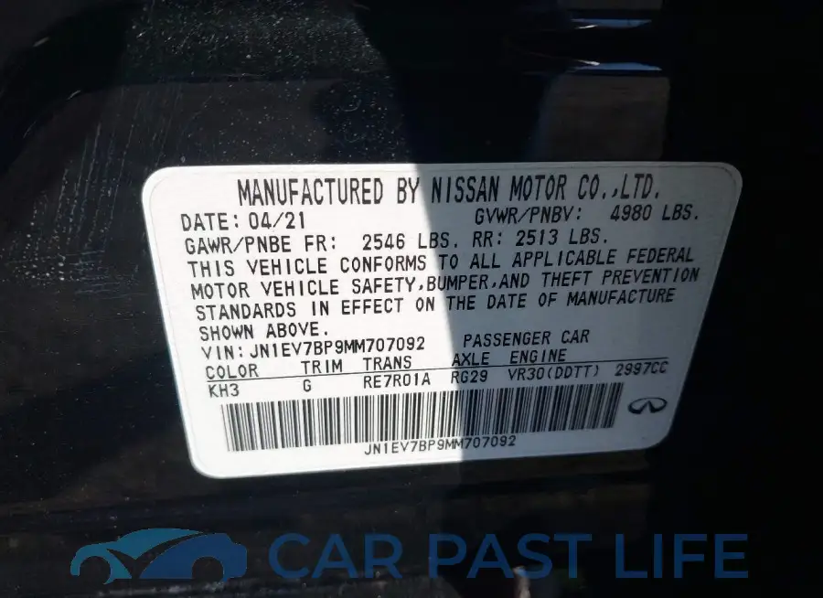JN1EV7BP9MM707092# 9