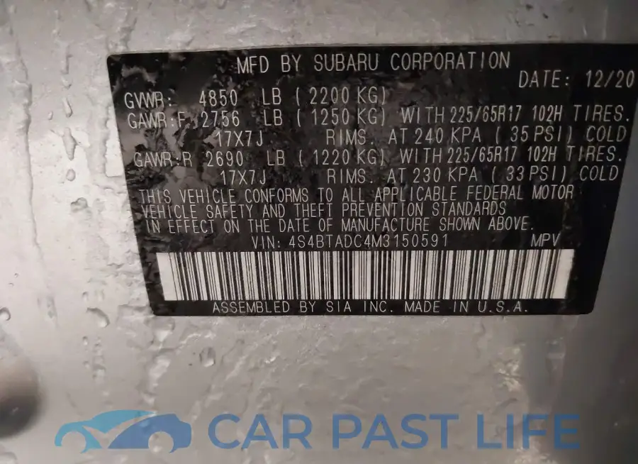 4S4BTADC4M3150591# 9