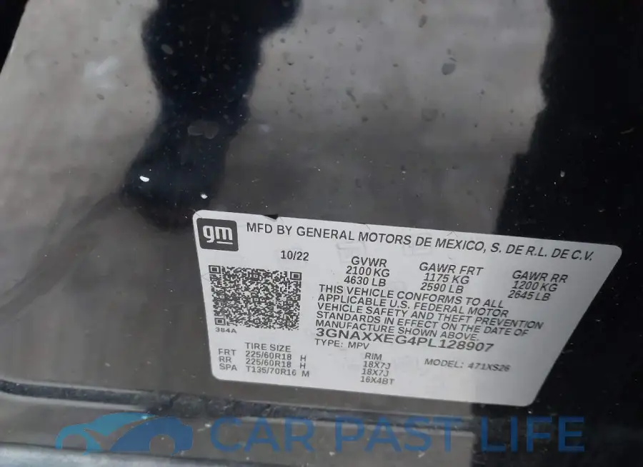 3GNAXXEG4PL128907# 9
