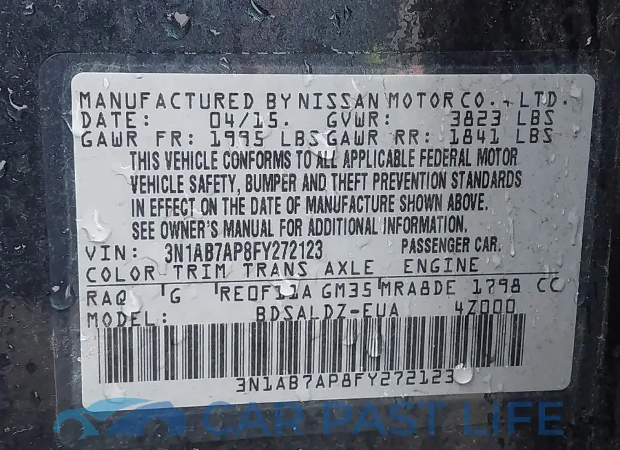 3N1AB7AP8FY272123# 9