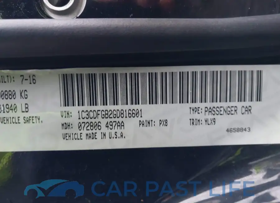 1C3CDFGB2GD816601# 9