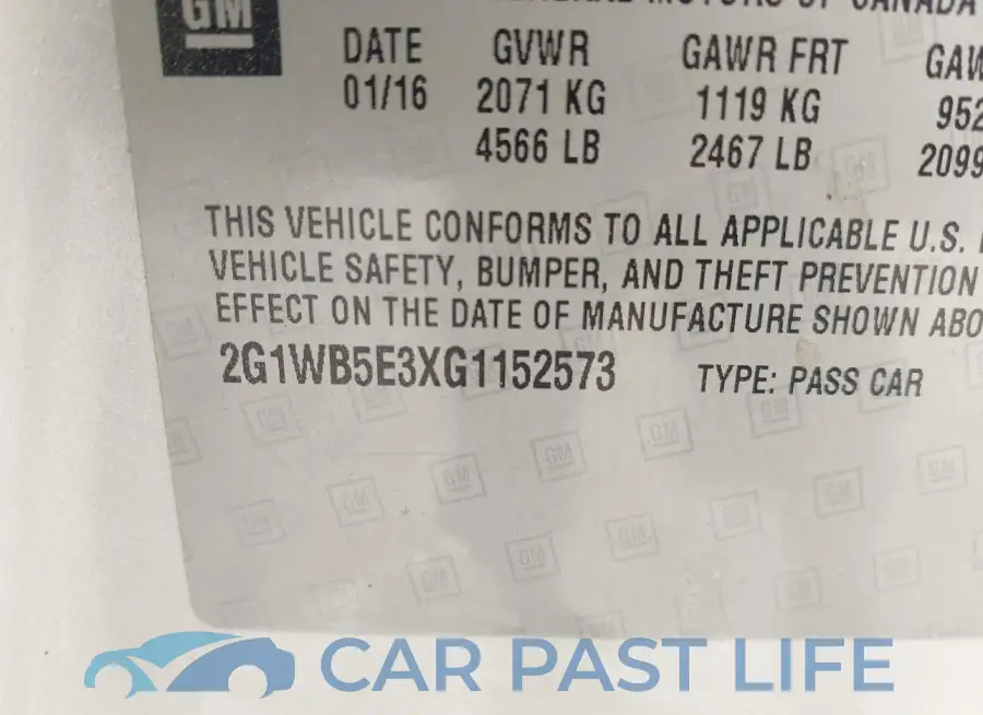 2G1WB5E3XG1152573# 9