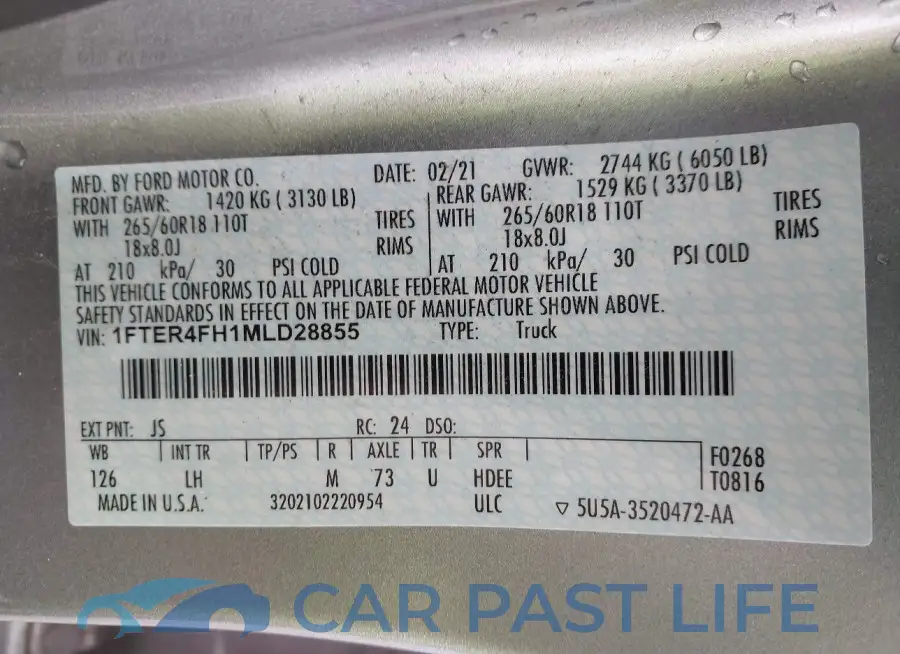 1FTER4FH1MLD28855# 9