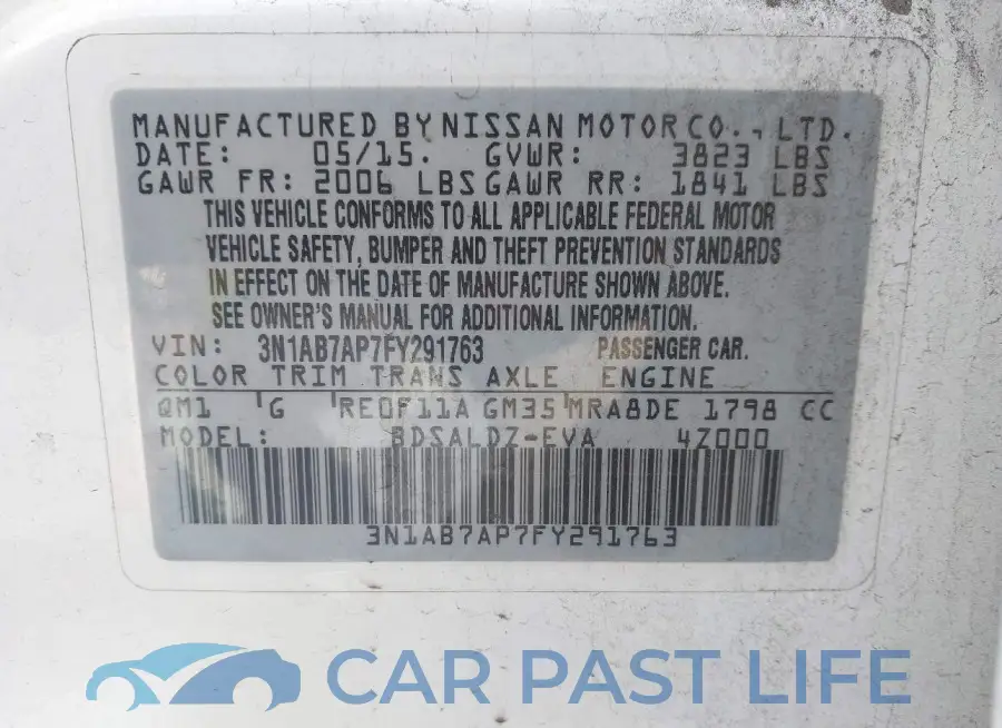 3N1AB7AP7FY291763# 9