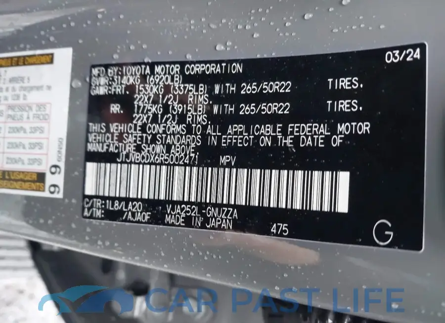 JTJVBCDX6R5002471# 9