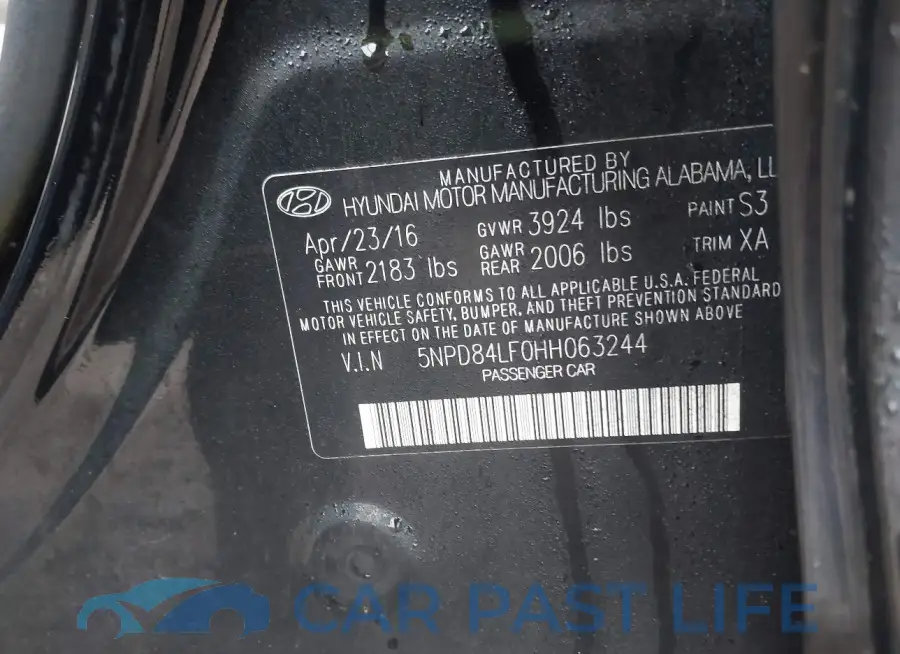 5NPD84LF0HH063244# 9