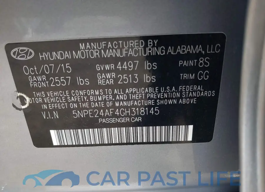 5NPE24AF4GH318145# 9
