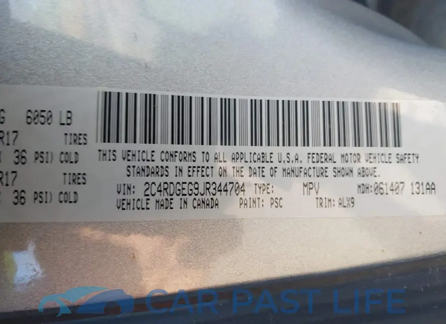 2C4RDGEG9JR344704# 9