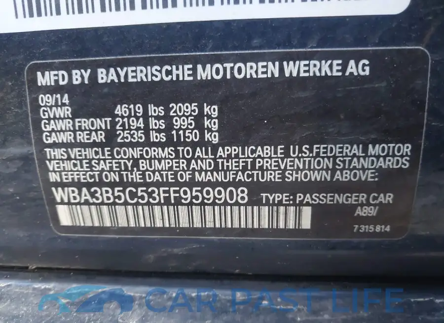 WBA3B5C53FF959908# 9
