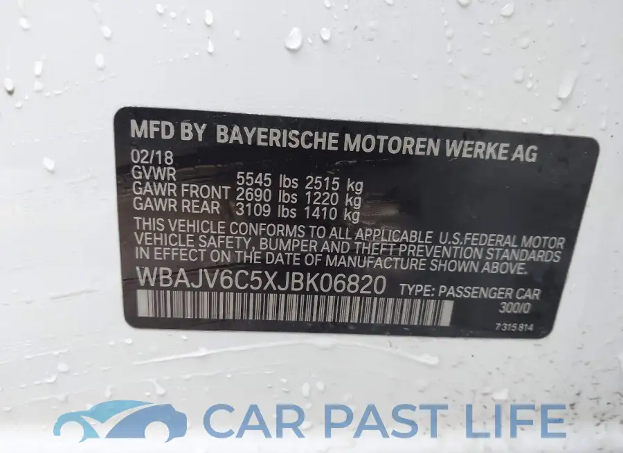 WBAJV6C5XJBK06820# 9