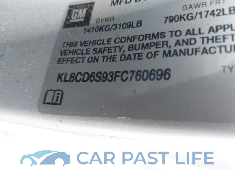 KL8CD6S93FC760696# 8
