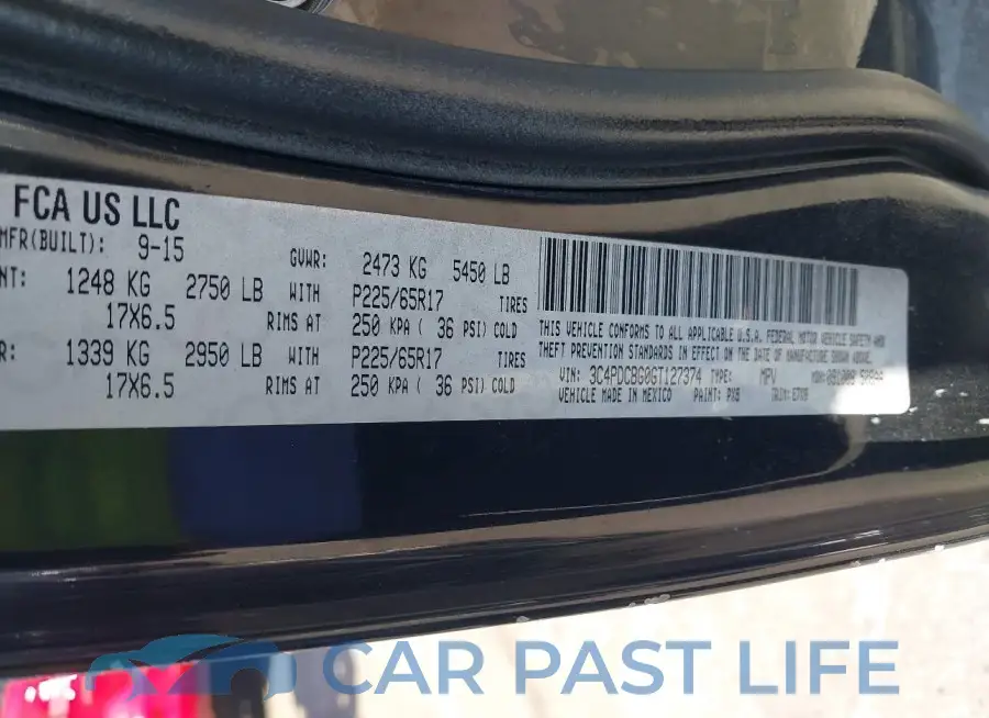 3C4PDCBG0GT127374# 9