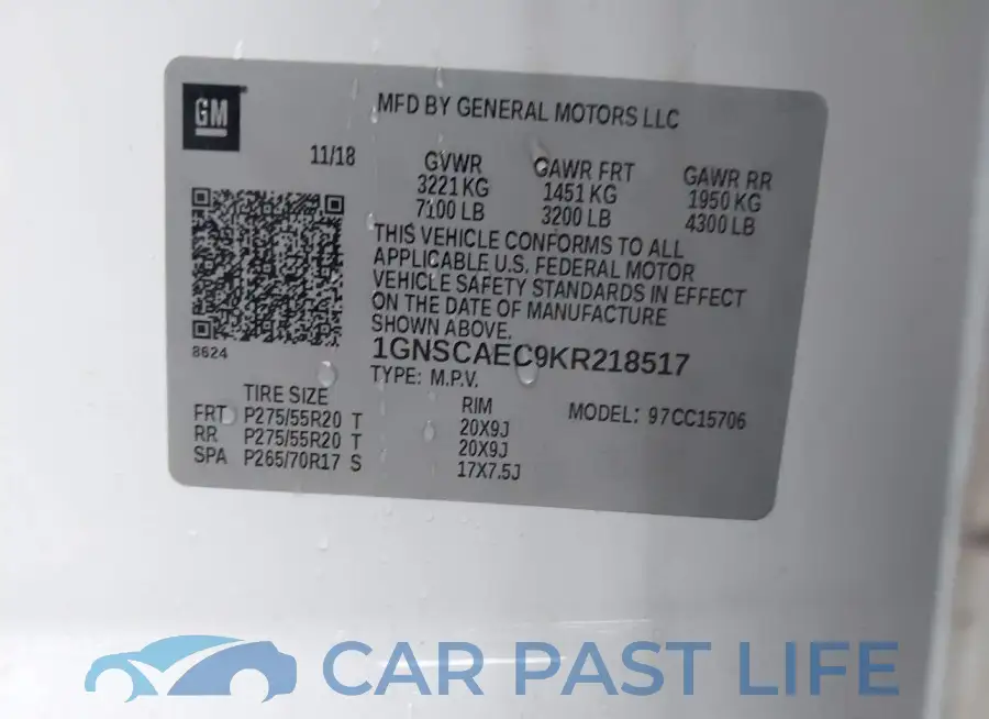 1GNSCAEC9KR218517# 9