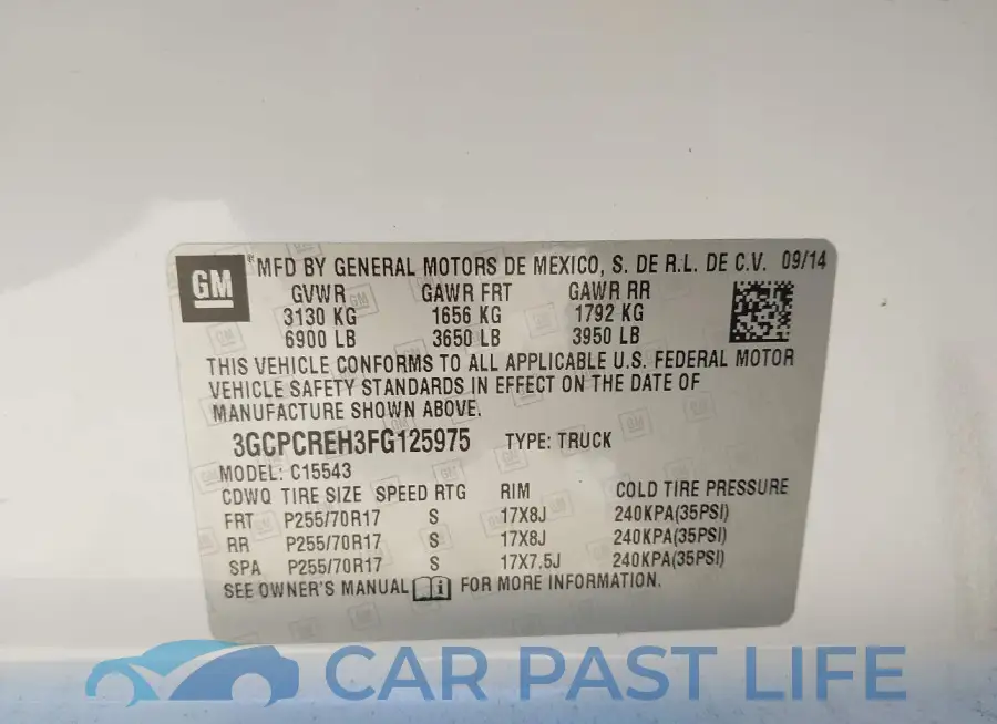 3GCPCREH3FG125975# 9