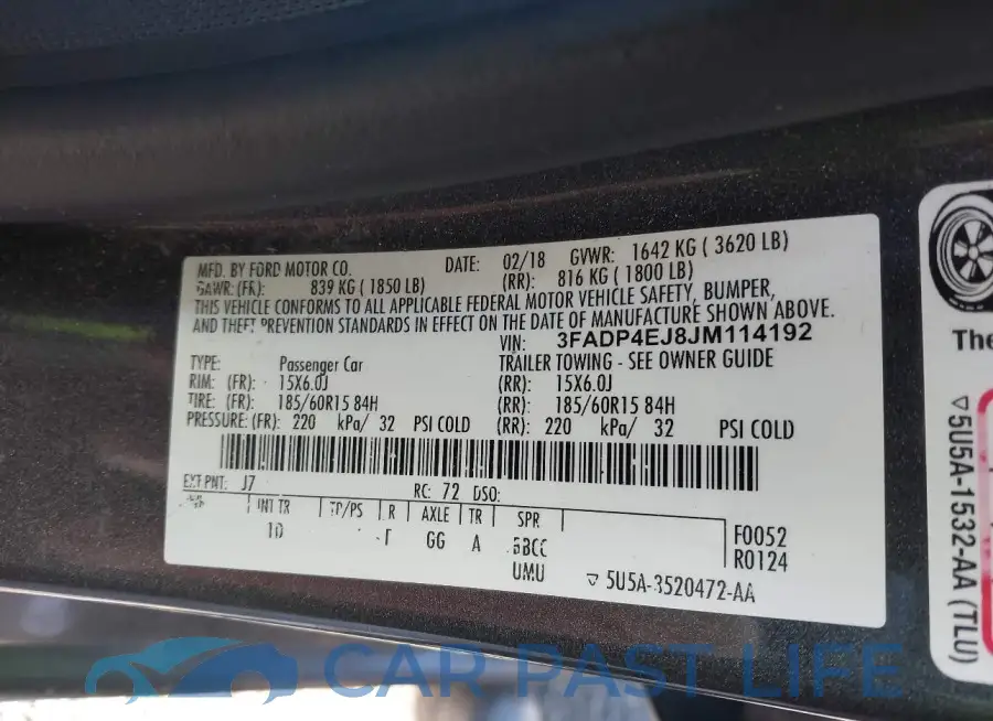 3FADP4EJ8JM114192# 9