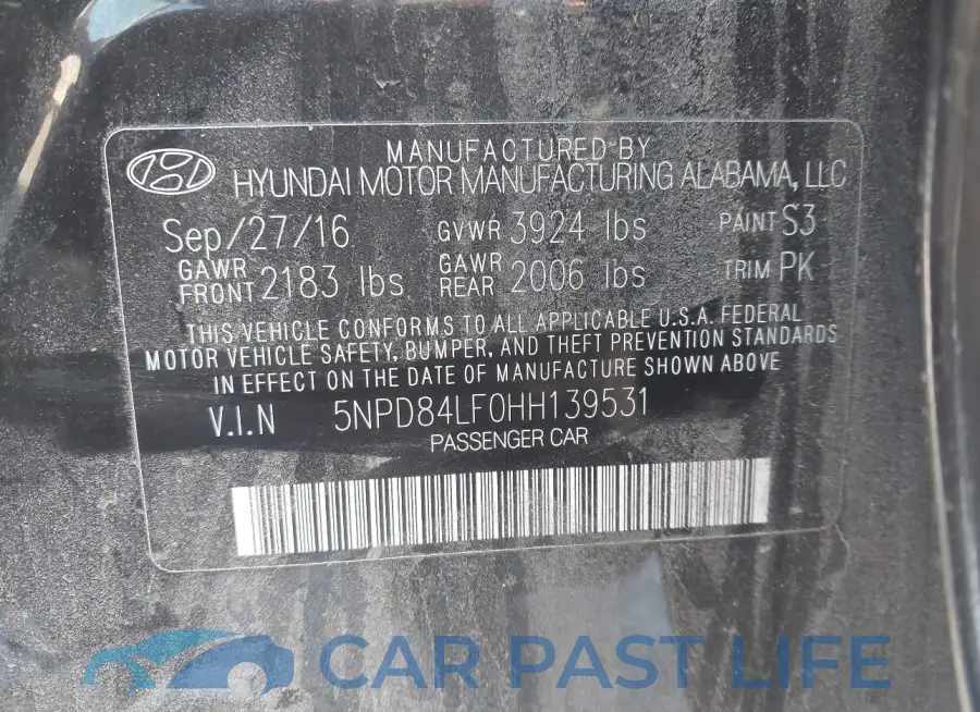 5NPD84LF0HH139531# 9
