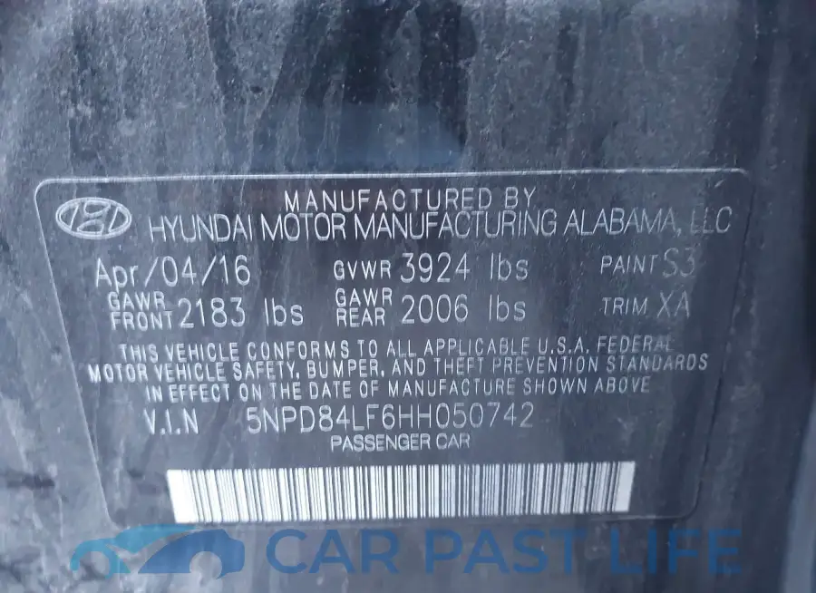 5NPD84LF6HH050742# 9