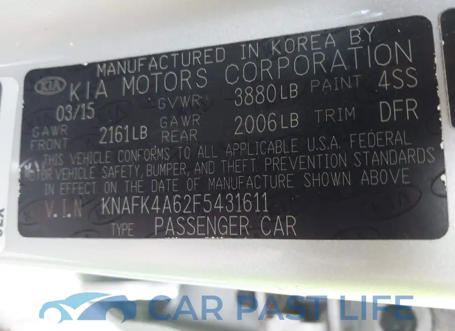 KNAFK4A62F5431611# 9